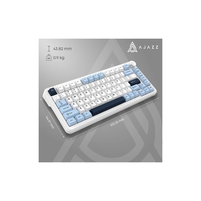 Клавіатура Ajazz AK820 MAX PLUS Daydream Switch RGB Wireless/Bluetooth/USB White (AK820MAX-DD-BWD) - фото 6