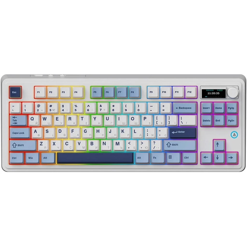 Клавіатура Ajazz AK870 PLUS Murad Switch RGB Wireless/Bluetooth/USB White (AK870-MU-BWD) Клавіатура Ajazz AK870 PLUS Murad Switch RGB Wireless/Bluetooth/USB White (AK870-MU-BWD)