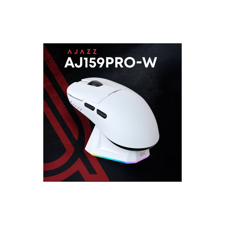 Мишка Ajazz AJ159PRO Wireless/Bluetooth/USB Charging Dock White (AJ159-PRO-W) - фото 5