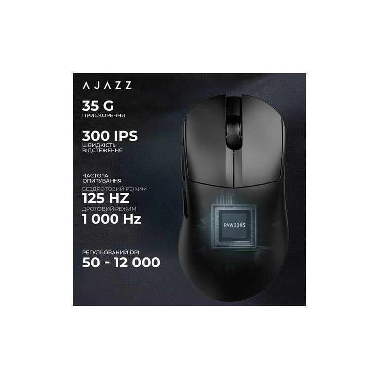 Мишка Ajazz AJ179 V2 MAX Wireless/Bluetooth/USB Black (AJ179-V2-MAX-B) - фото 11