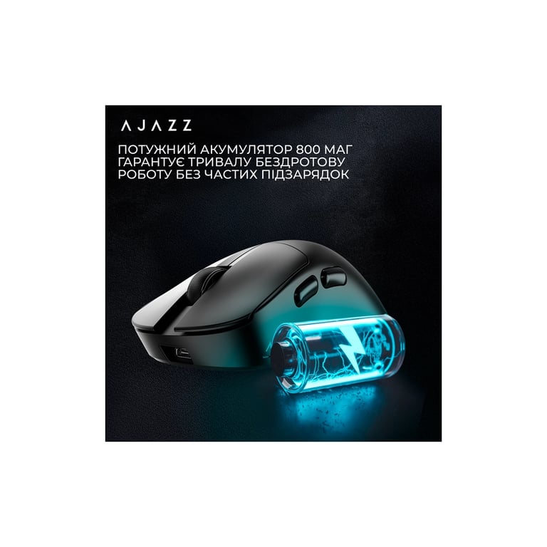 Мишка Ajazz AJ179 V2 MAX Wireless/Bluetooth/USB Black (AJ179-V2-MAX-B) - фото 10