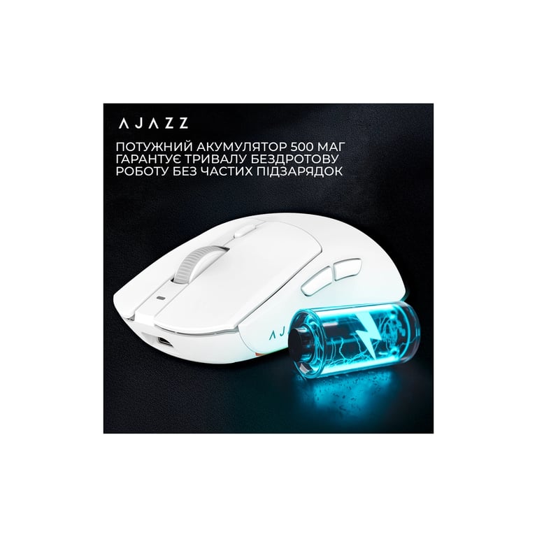 Мишка Ajazz AJ139 V2 MC Wireless/Bluetooth/USB White (AJ139-V2-MC-W) - фото 9