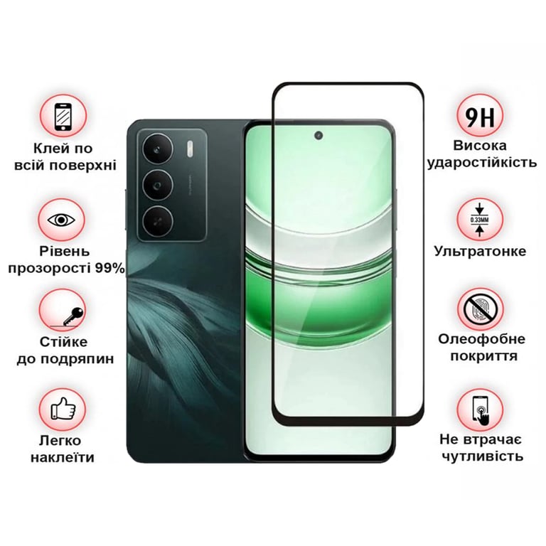 Скло захисне BeCover Realme C71 Black (713728) - фото 3