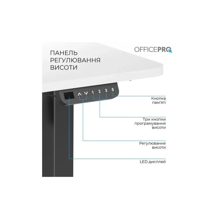 Комп’ютерний стіл OfficePro ODE1670WB White/Black (ODE1670WB)
