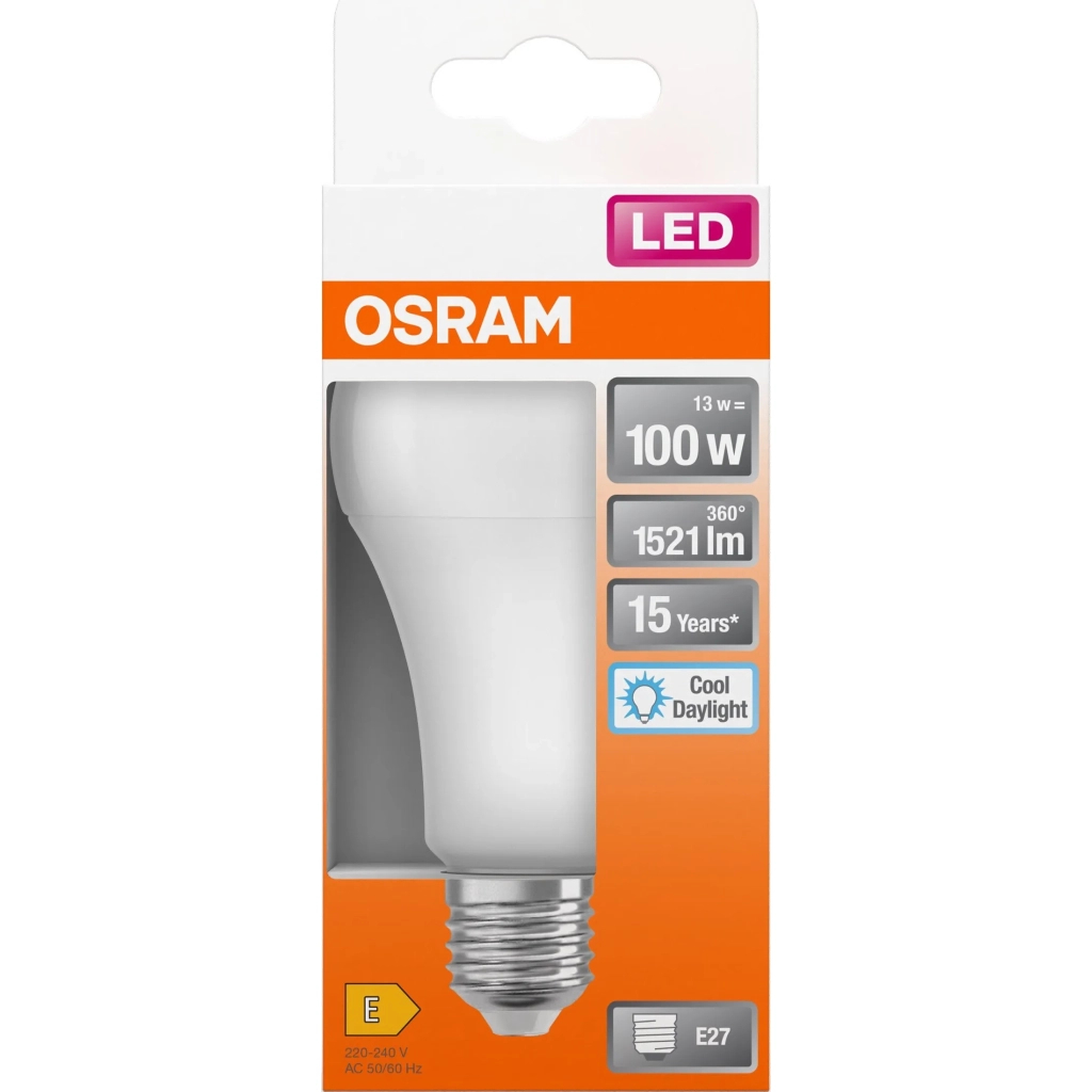Лампочка Osram CL A100 13W/865 230V FR E27 (4058075304277) - фото 4 Лампочка Osram CL A100 13W/865 230V FR E27 (4058075304277) - фото 4