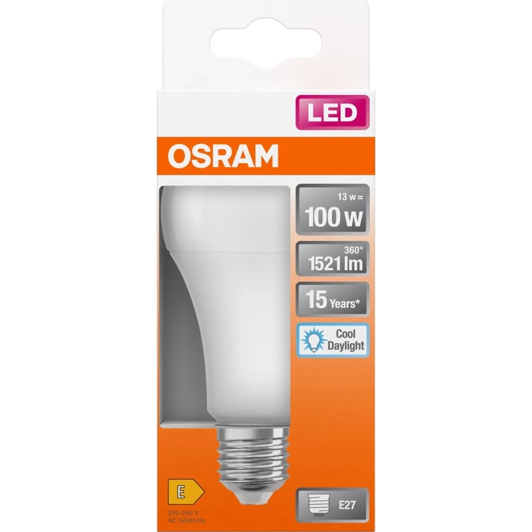 Лампочка Osram CL A100 13W/865 230V FR E27 (4058075304277) - фото 4