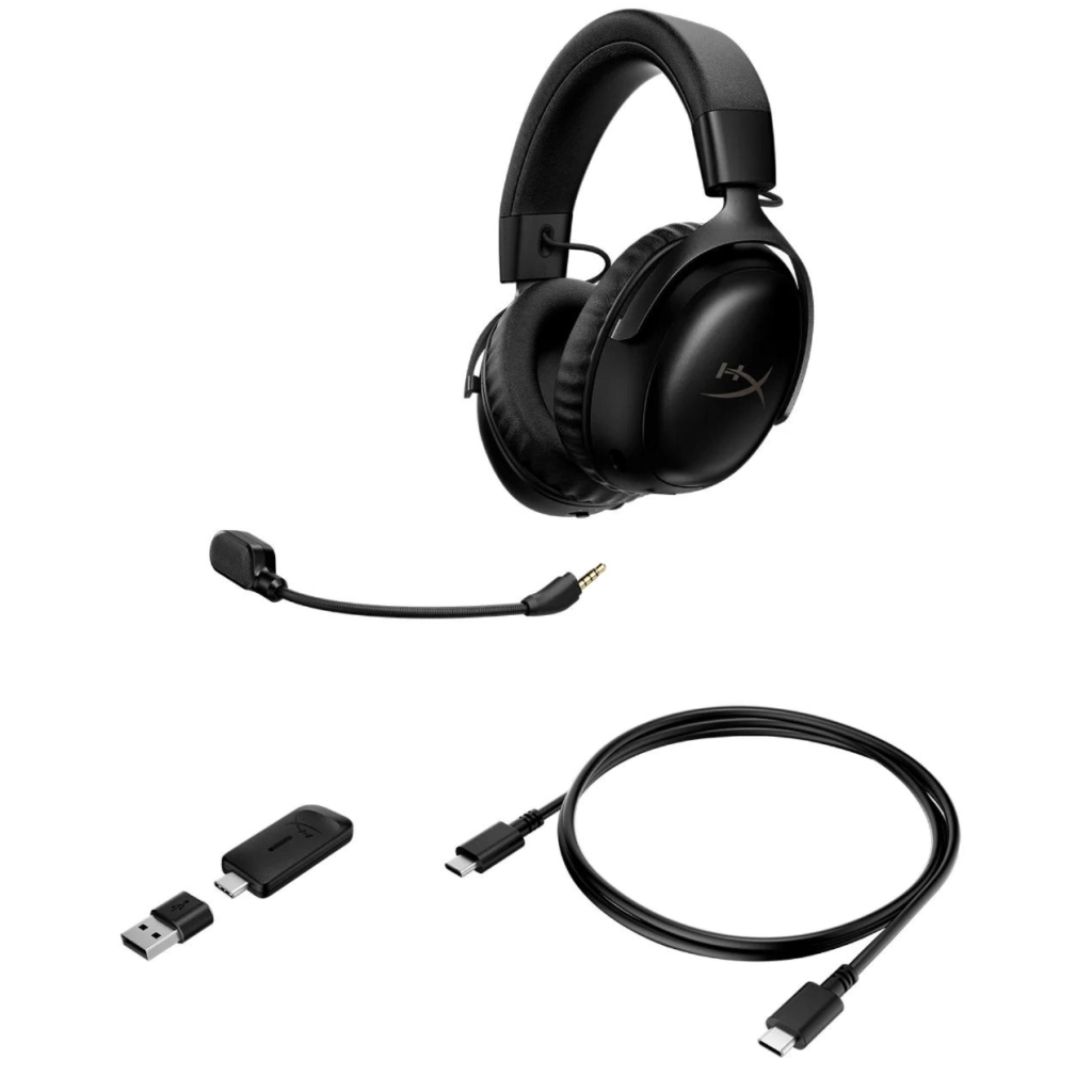 Навушники HyperX Cloud III S Wireless/USB-A/USB-C Black (A59YZAA) - фото 7 Навушники HyperX Cloud III S Wireless/USB-A/USB-C Black (A59YZAA) - фото 7
