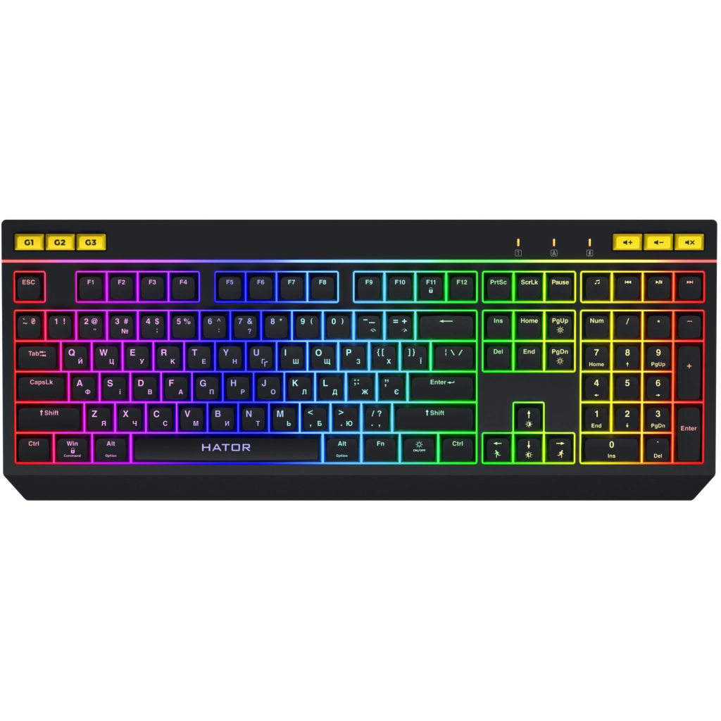 Клавіатура Hator Icefall USB Black (HTK402UA) Клавіатура Hator Icefall USB Black (HTK402UA)