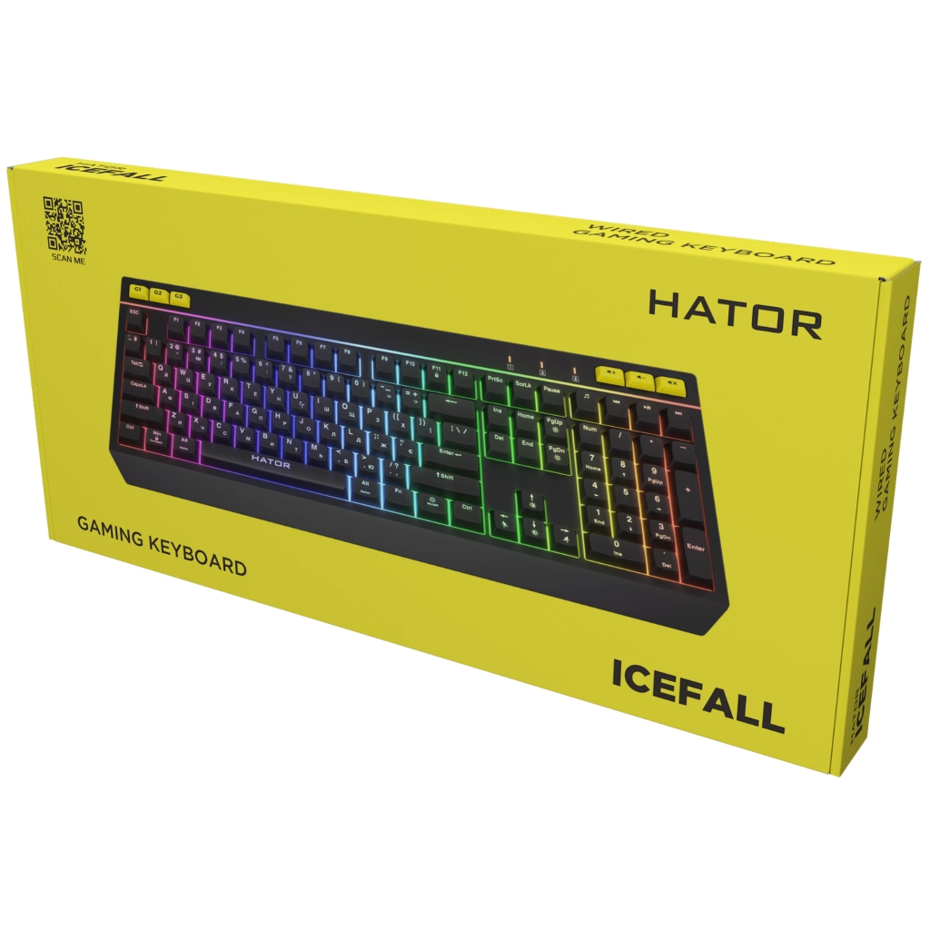 Клавіатура Hator Icefall USB Black (HTK402UA) - фото 6 Клавіатура Hator Icefall USB Black (HTK402UA) - фото 6
