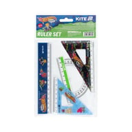 Лінійка Kite набір: лінійка 15 см, 2 косинця, транспортир Hot Wheels (HW25-282) - фото 2