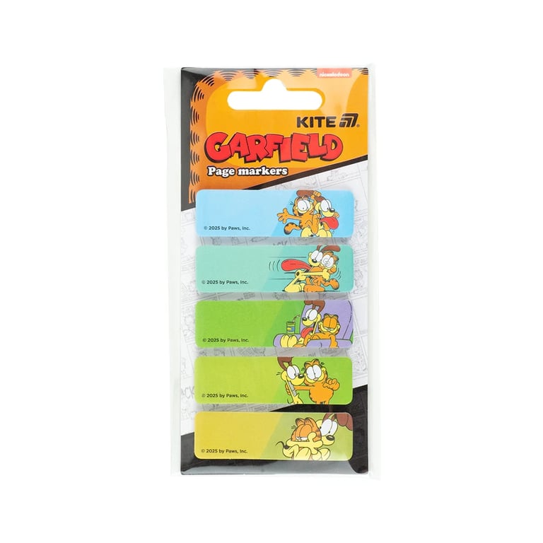 Стікер-закладка Kite паперова з малюнком Garfield, 100 шт, 5х15х50 мм, прямокутна (GF25-480) - фото 2