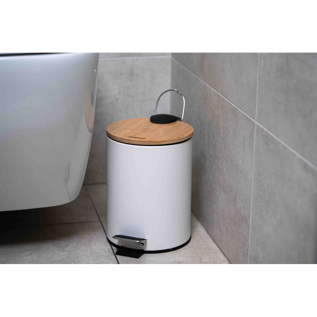 Контейнер для сміття Ardesto Minimalism З педаллю Білий 3 л (ARHB3601WB) - фото 2 Контейнер для сміття Ardesto Minimalism З педаллю Білий 3 л (ARHB3601WB) - фото 2