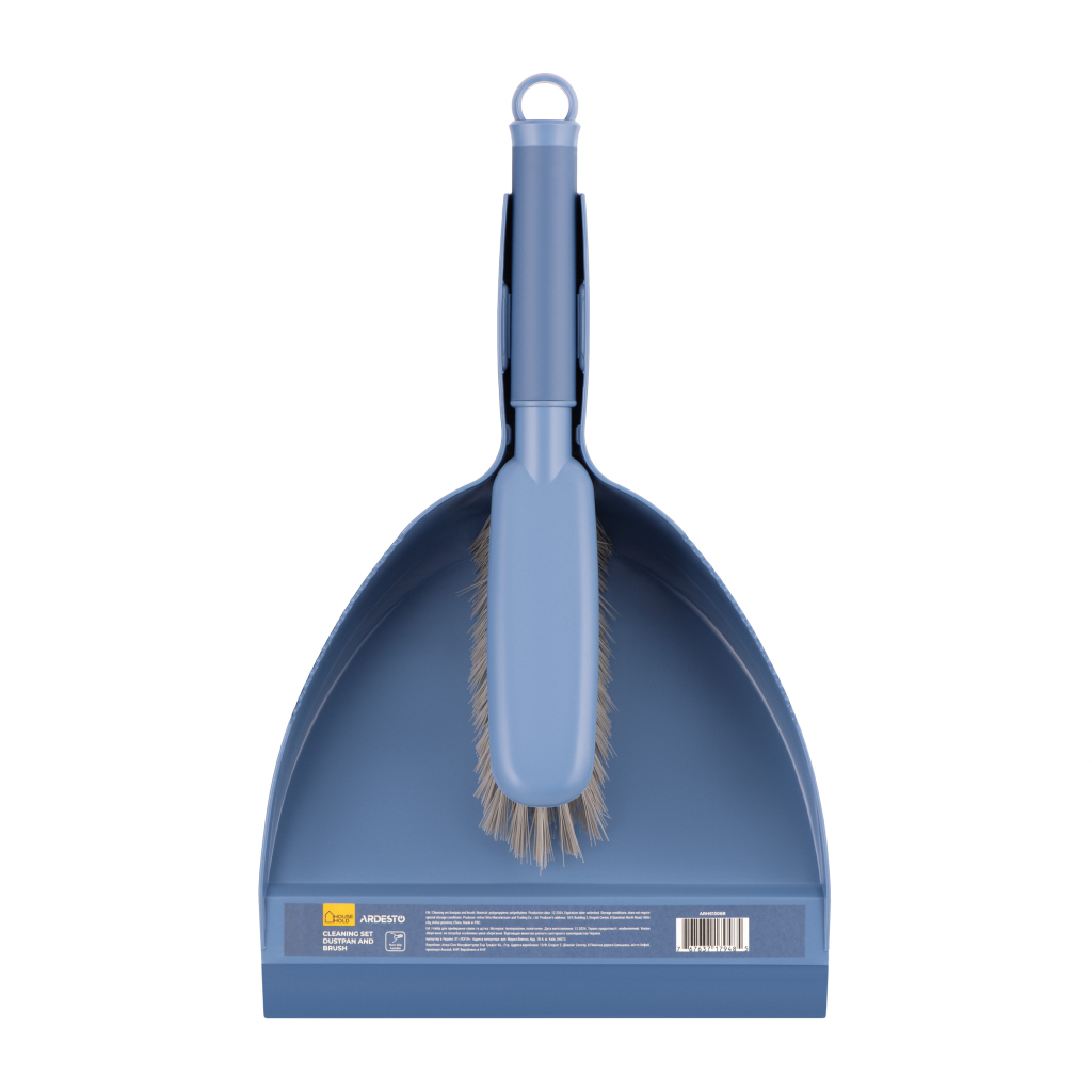 Комплект для прибирання Ardesto Solid Совок та щітка Синій (ARHE1306B) - фото 2 Комплект для прибирання Ardesto Solid Совок та щітка Синій (ARHE1306B) - фото 2