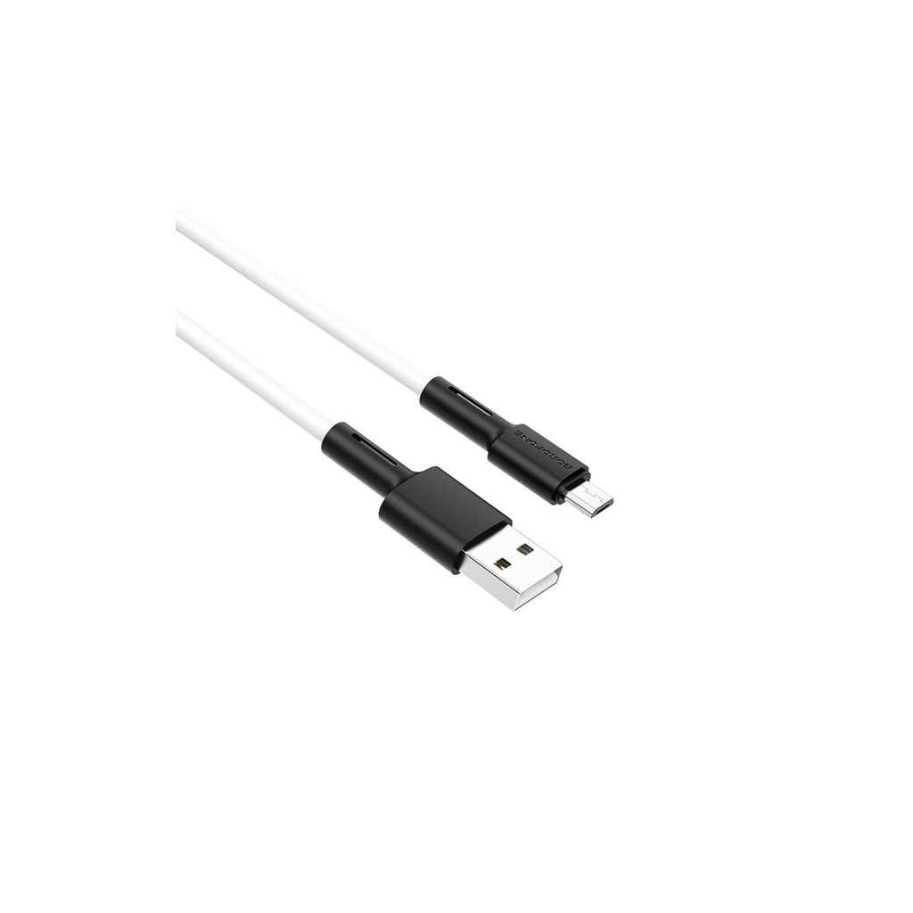 Дата кабель USB 2.0 AM to Micro 5P 1.0m silicone white BOROFONE (6931474710383) Дата кабель USB 2.0 AM to Micro 5P 1.0m silicone white BOROFONE (6931474710383)
