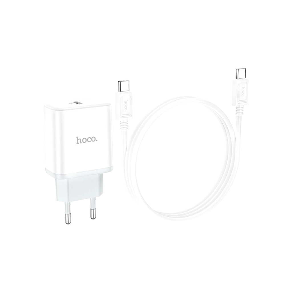 Зарядний пристрій HOCO C104A USB-C PD20W + cable USB-C to USB-C white (6931474782915) - фото 7 Зарядний пристрій HOCO C104A USB-C PD20W + cable USB-C to USB-C white (6931474782915) - фото 7