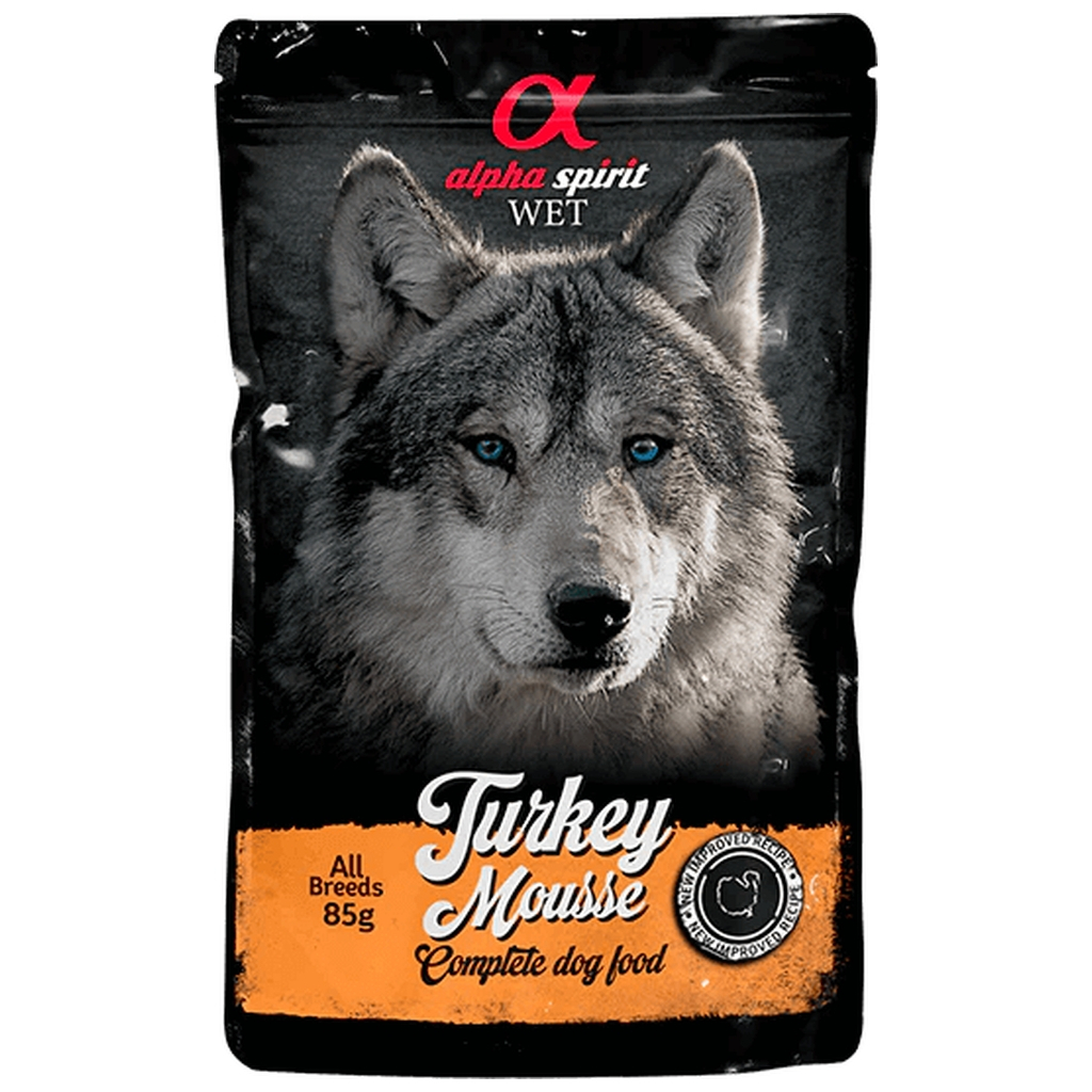 Вологий корм для собак Alpha Spirit старше 1 року з індичкою 300 г (8436586311698) Вологий корм для собак Alpha Spirit старше 1 року з індичкою 300 г (8436586311698)