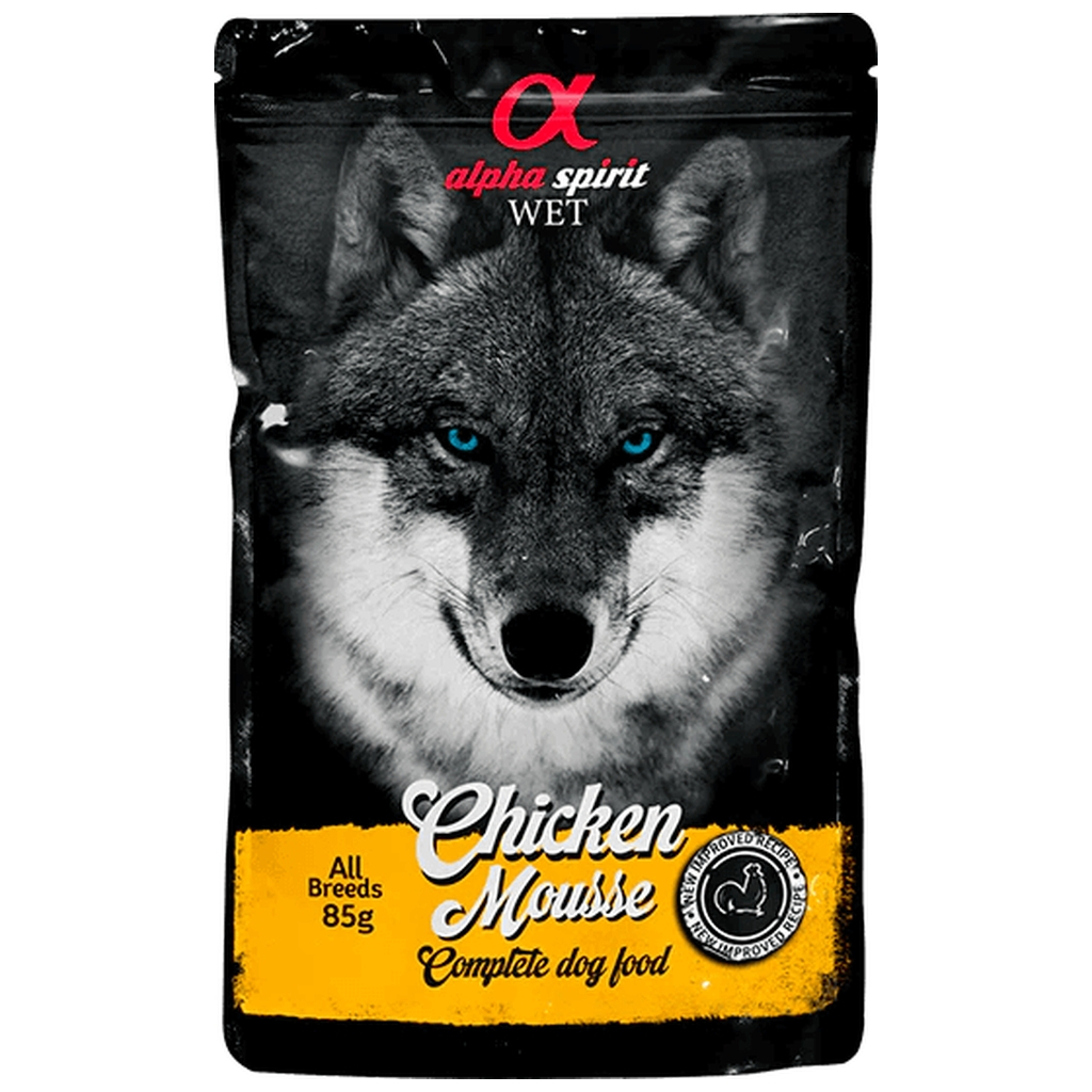 Вологий корм для собак Alpha Spirit старше 1 року з куркою 85 г (8436586311636) Вологий корм для собак Alpha Spirit старше 1 року з куркою 85 г (8436586311636)