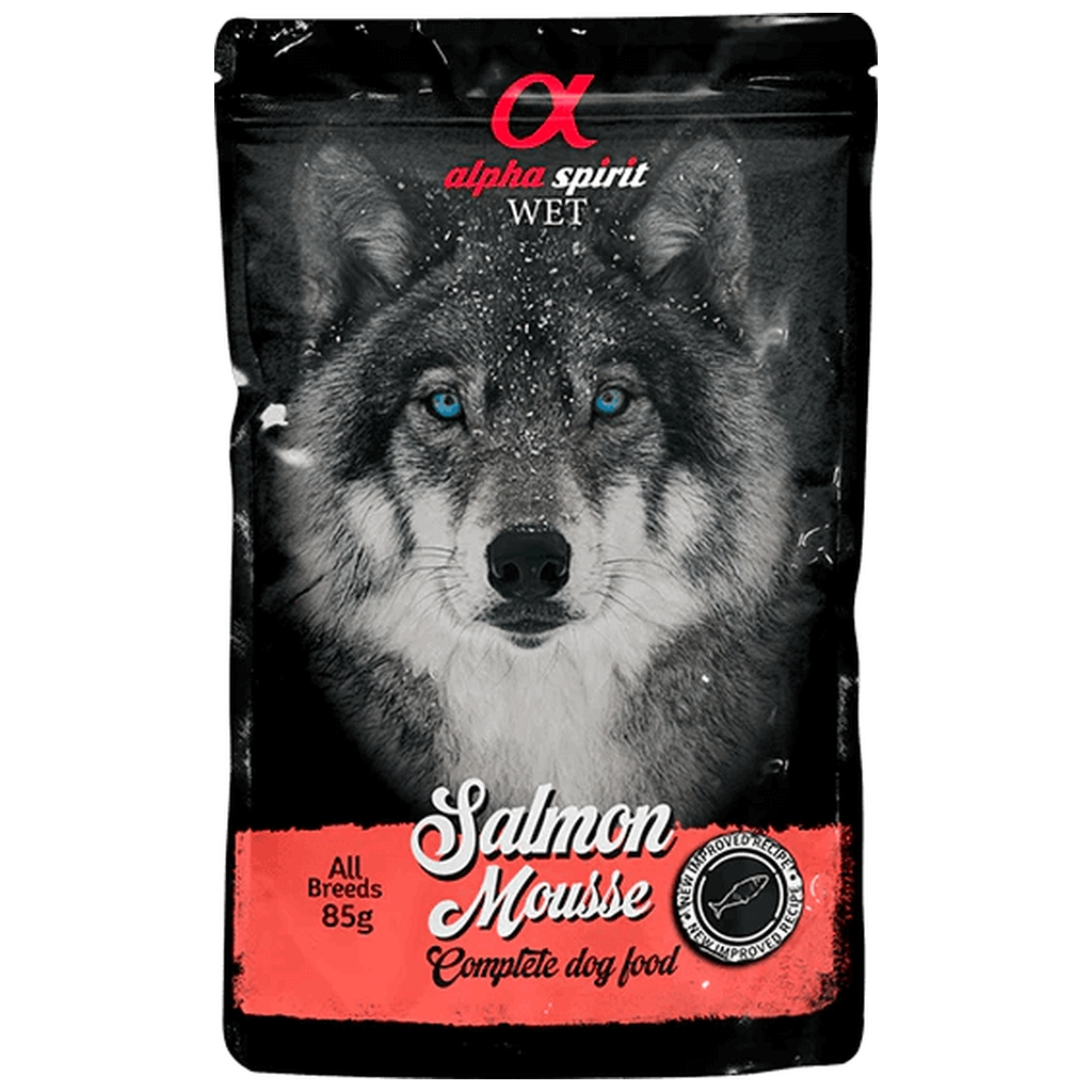 Вологий корм для собак Alpha Spirit старше 1 року з лососем 85 г (8436586311612) Вологий корм для собак Alpha Spirit старше 1 року з лососем 85 г (8436586311612)