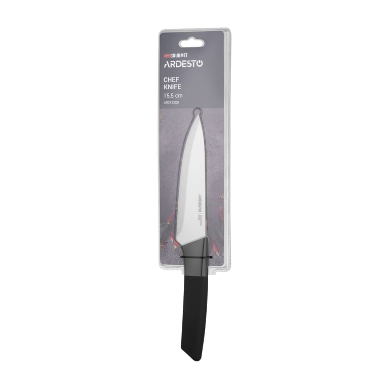 Кухонний ніж Ardesto Gemini Gourmet 15.5см, чорний (AR2133SB) - фото 3