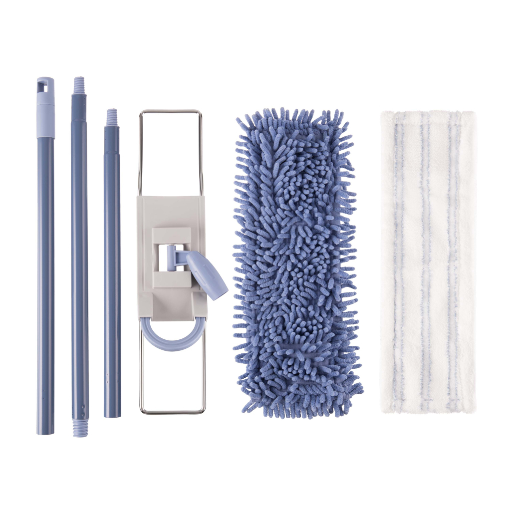 Швабра Ardesto Profe з 3-секційною ручкою 130 см та 2 змінними насадками 40 см Синя (ARHE1132SB) - фото 3 Швабра Ardesto Profe з 3-секційною ручкою 130 см та 2 змінними насадками 40 см Синя (ARHE1132SB) - фото 3