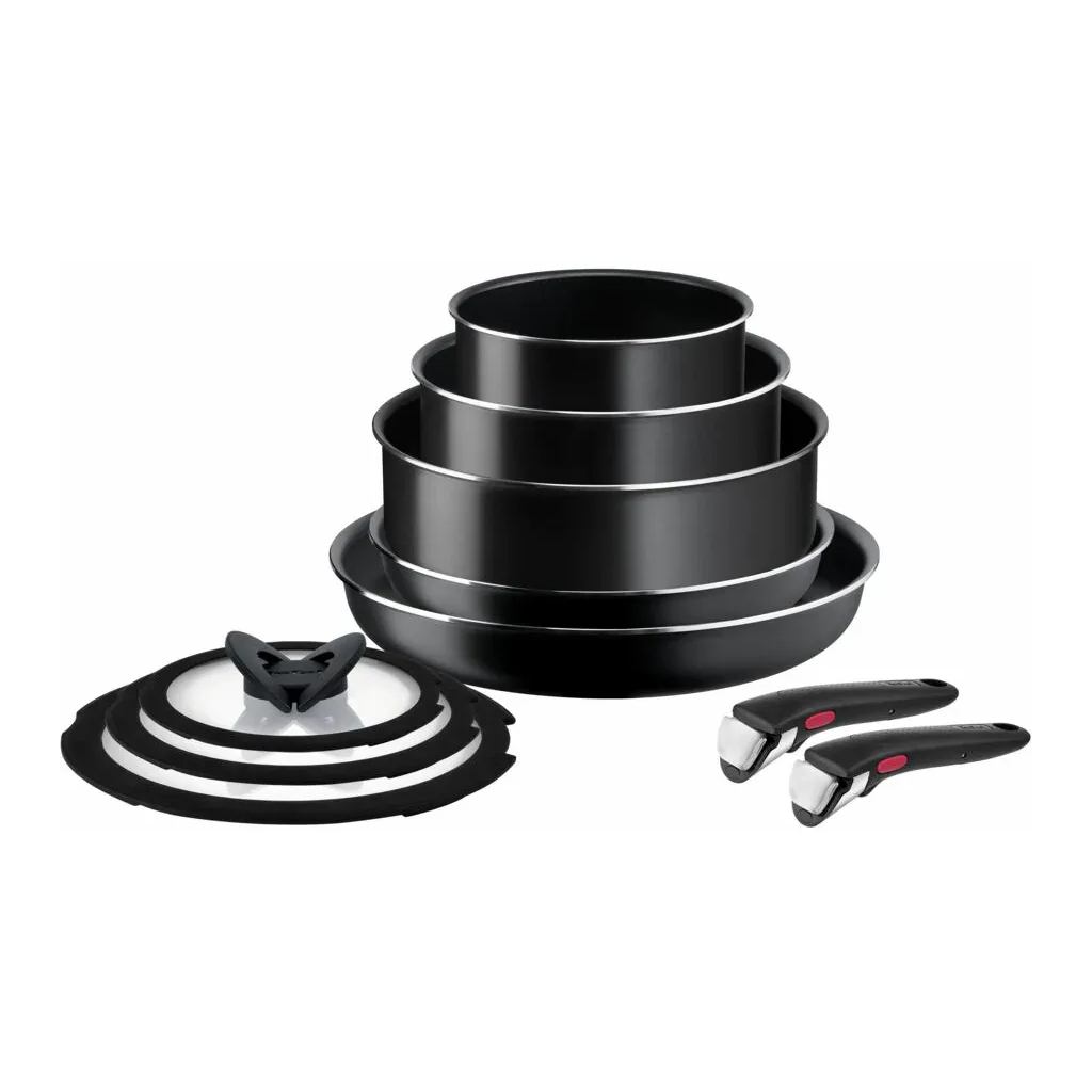 Набір посуду Tefal Ingenio Easy Cook & Clean 10 предметів чорний (L1539053) - фото 1