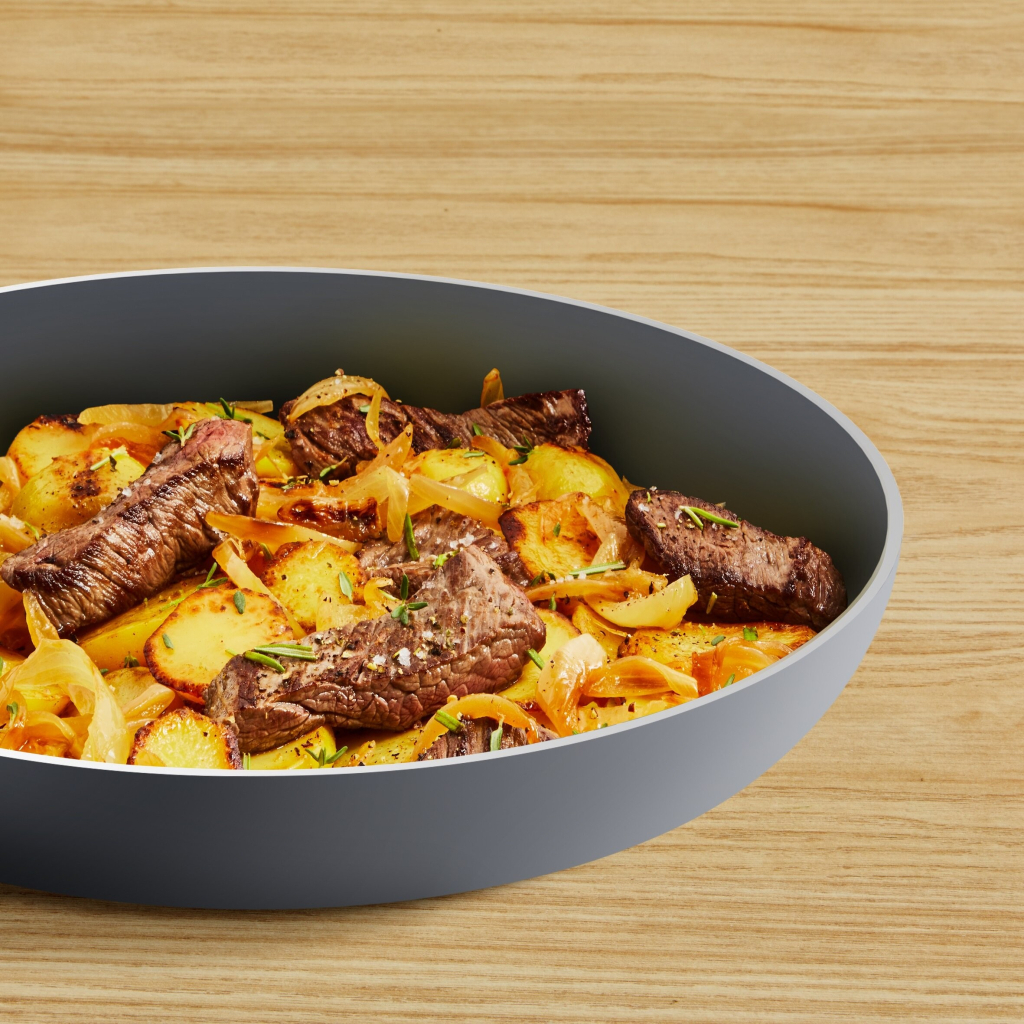 Сковорода Tefal Halo 28 см, алюміній, бакеліт, сірий (C3120653) - фото 5 Сковорода Tefal Halo 28 см, алюміній, бакеліт, сірий (C3120653) - фото 5