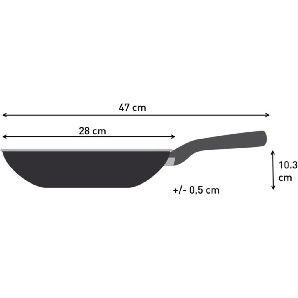 Сковорода Tefal ВОК Halo 28 см, алюміній, бакеліт, сірий (C3121953) - фото 4 Сковорода Tefal ВОК Halo 28 см, алюміній, бакеліт, сірий (C3121953) - фото 4