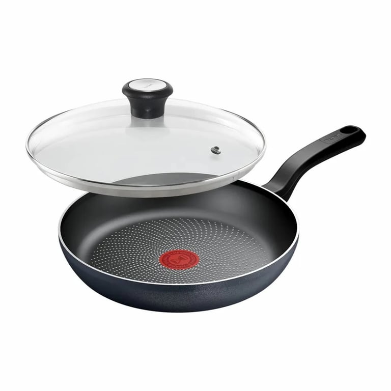 Сковорода Tefal So” Light 26 см, алюміній, бакеліт, скло, чорний (H0560542_SET)