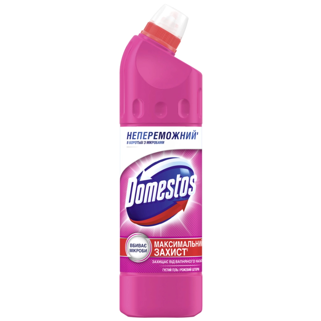 Рідина для чищення ванн Domestos Максимальний Захист Рожевий шторм 750 мл (8720181679063) Рідина для чищення ванн Domestos Максимальний Захист Рожевий шторм 750 мл (8720181679063)