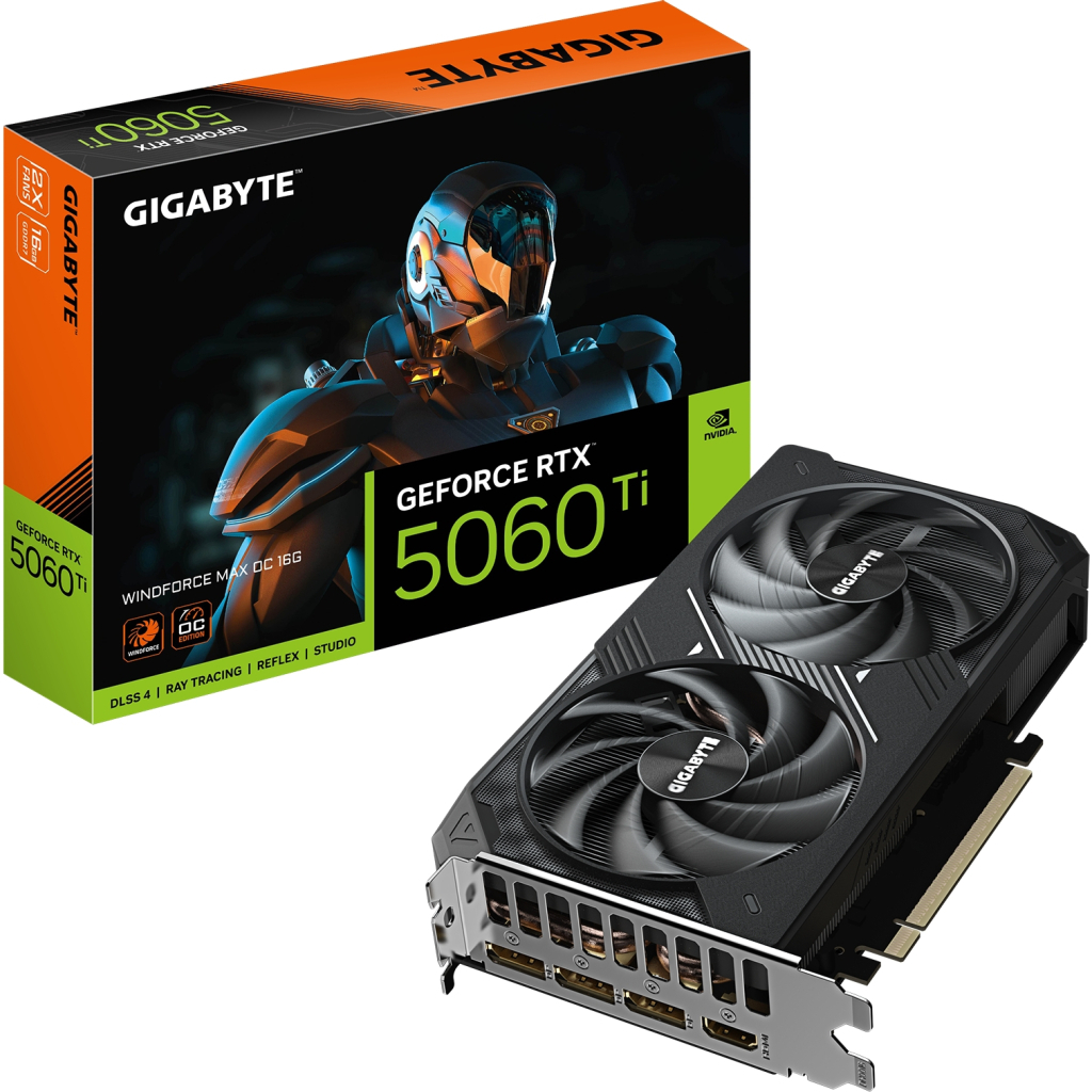 Відеокарта GIGABYTE GeForce RTX5060Ti 16Gb WINDFORCE MAX OC (GV-N506TWF2MAX OC-16GD) - фото 10 Відеокарта GIGABYTE GeForce RTX5060Ti 16Gb WINDFORCE MAX OC (GV-N506TWF2MAX OC-16GD) - фото 10