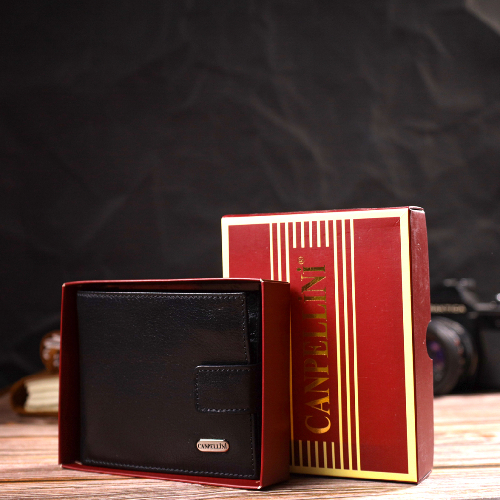 Гаманець Canpellini З натуральної шкіри Чорний (21772) - фото 10 Гаманець Canpellini З натуральної шкіри Чорний (21772) - фото 10