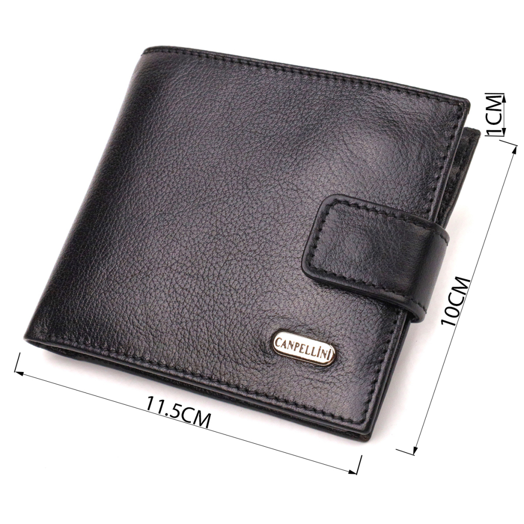Гаманець Canpellini З натуральної шкіри Чорний (21772) - фото 3 Гаманець Canpellini З натуральної шкіри Чорний (21772) - фото 3
