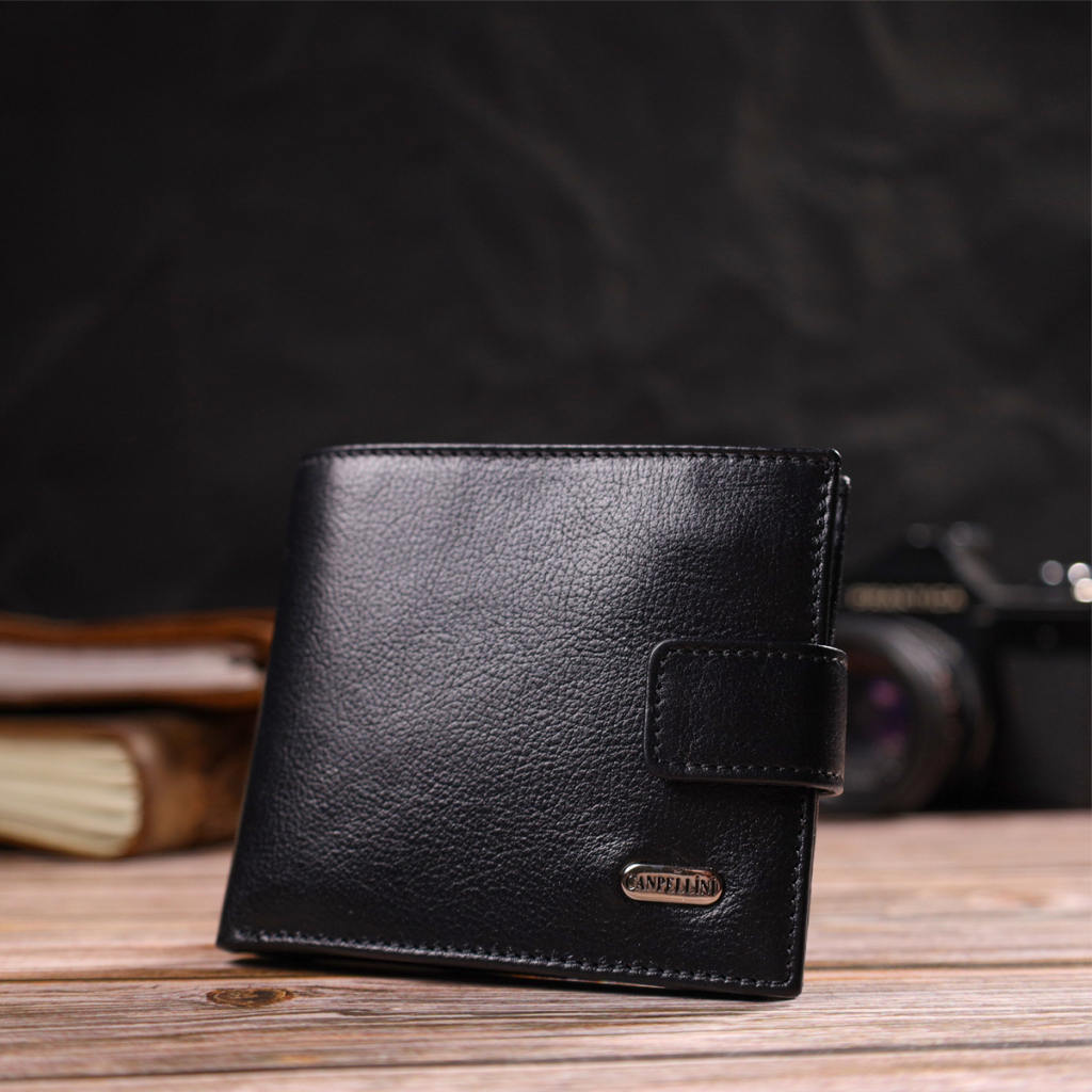 Гаманець Canpellini З натуральної шкіри Чорний (21772) - фото 8 Гаманець Canpellini З натуральної шкіри Чорний (21772) - фото 8