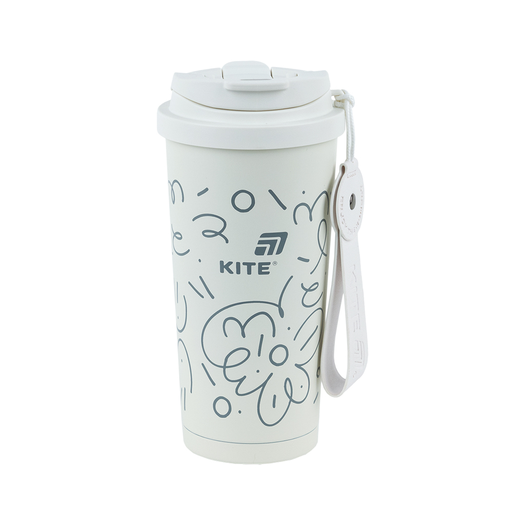 Термокружка Kite 550 мл, біла (K25-1226-3)