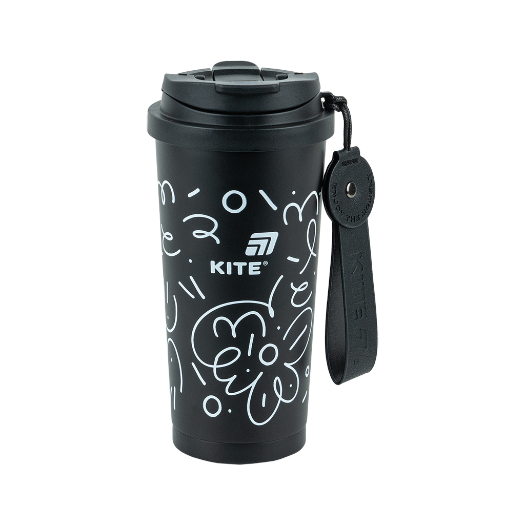 Термокружка Kite 550 мл, чорна (K25-1226-1) Термокружка Kite 550 мл, чорна (K25-1226-1)