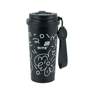 Термокружка Kite 550 мл, чорна (K25-1226-1)