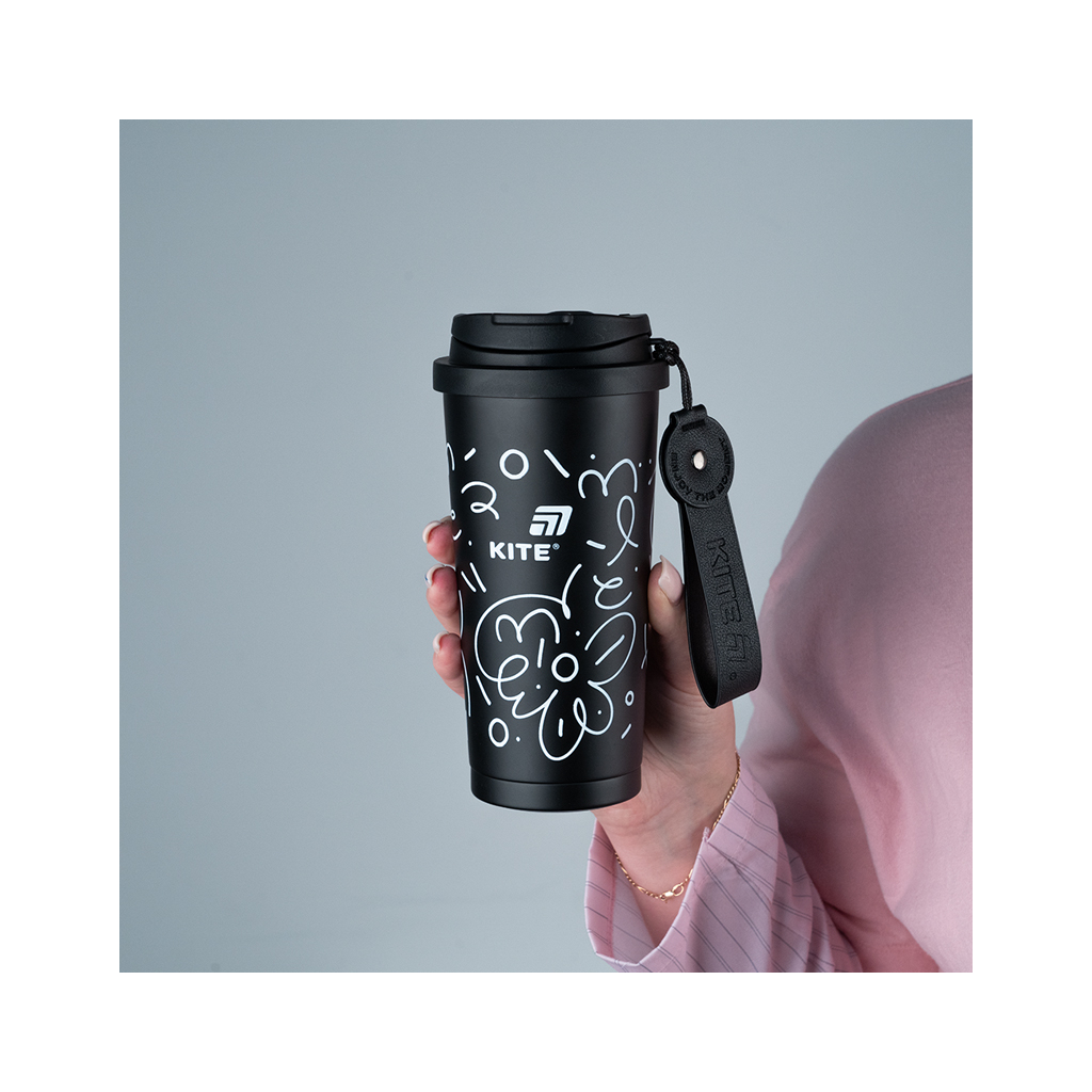 Термокружка Kite 550 мл, чорна (K25-1226-1) - фото 6 Термокружка Kite 550 мл, чорна (K25-1226-1) - фото 6