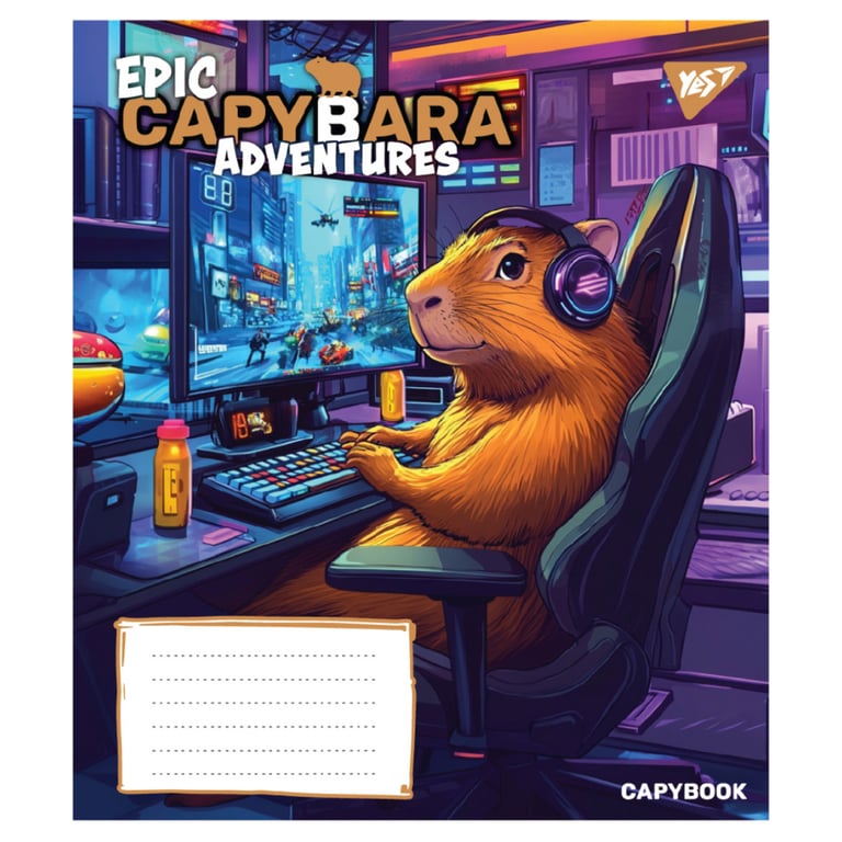 Зошит Yes Epic Capybara А5 12 аркушів лінія (767792) - фото 3