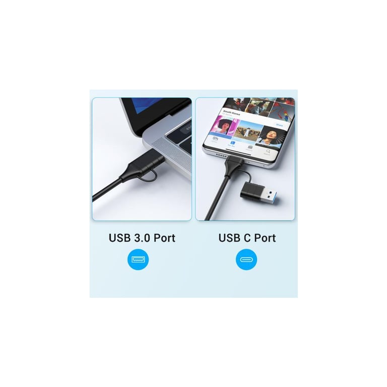 Концентратор XoKo USB-C 5-in-1 USB 3.0 + USB 2.0 + SD/TF + RJ45 100Mbps silver (XK-AC-350) - фото 4