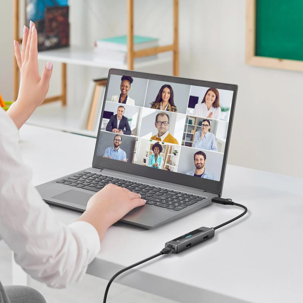 Концентратор XoKo USB-C 5-in-1 USB 3.0 + USB 2.0 + SD/TF + RJ45 100Mbps silver (XK-AC-350) - фото 6 Концентратор XoKo USB-C 5-in-1 USB 3.0 + USB 2.0 + SD/TF + RJ45 100Mbps silver (XK-AC-350) - фото 6