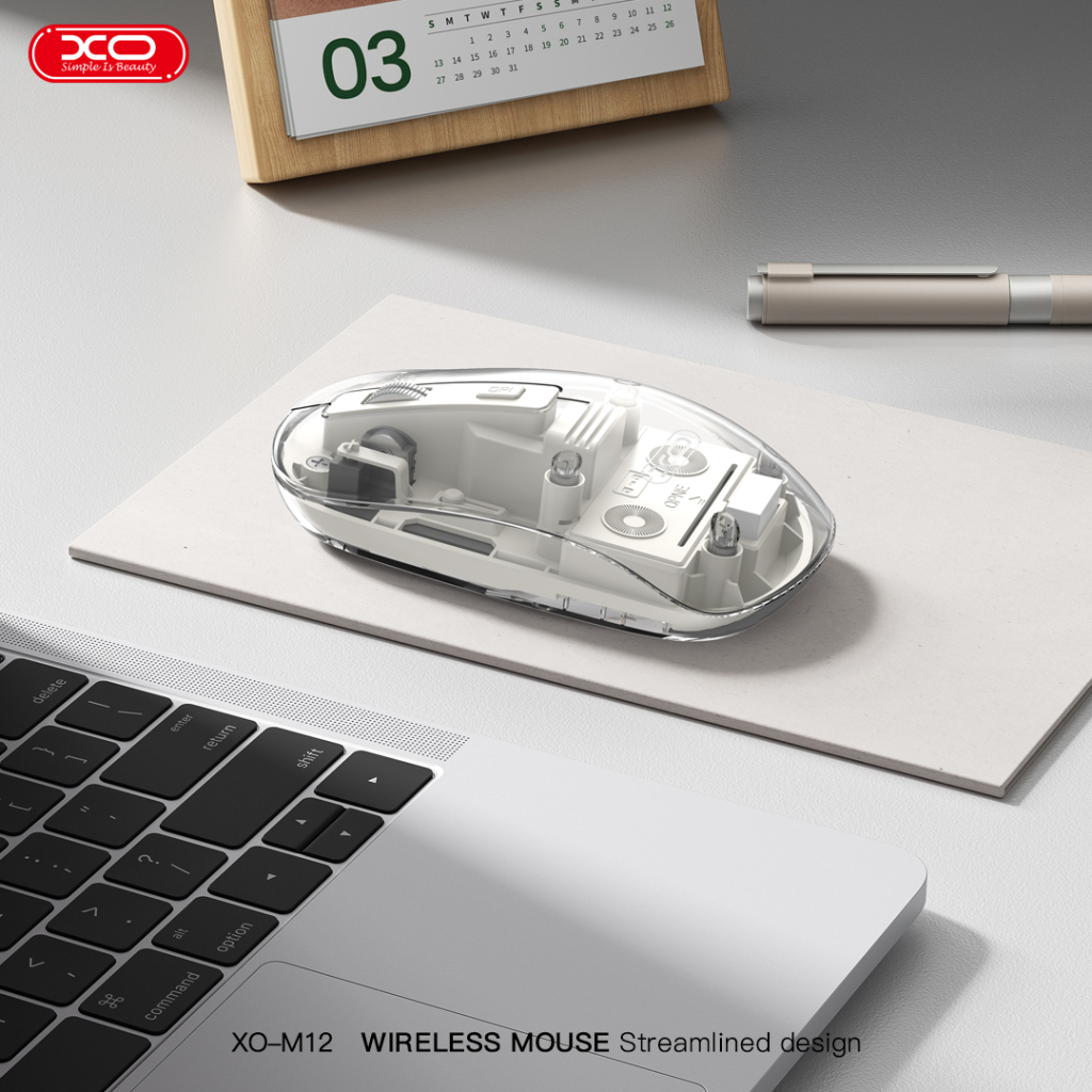Мишка XO M12 Wireless Transparent/White (M12 White) - фото 4 Мишка XO M12 Wireless Transparent/White (M12 White) - фото 4