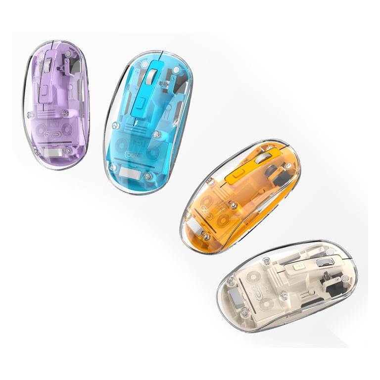 Мишка XO M12 Wireless Transparent/Blue (M12 Blue) - фото 3