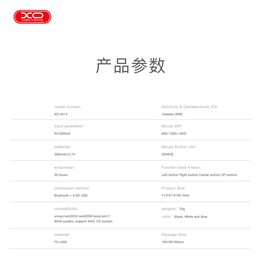 Мишка XO M13 Wireless Black (M13 Black) - фото 4 Мишка XO M13 Wireless Black (M13 Black) - фото 4