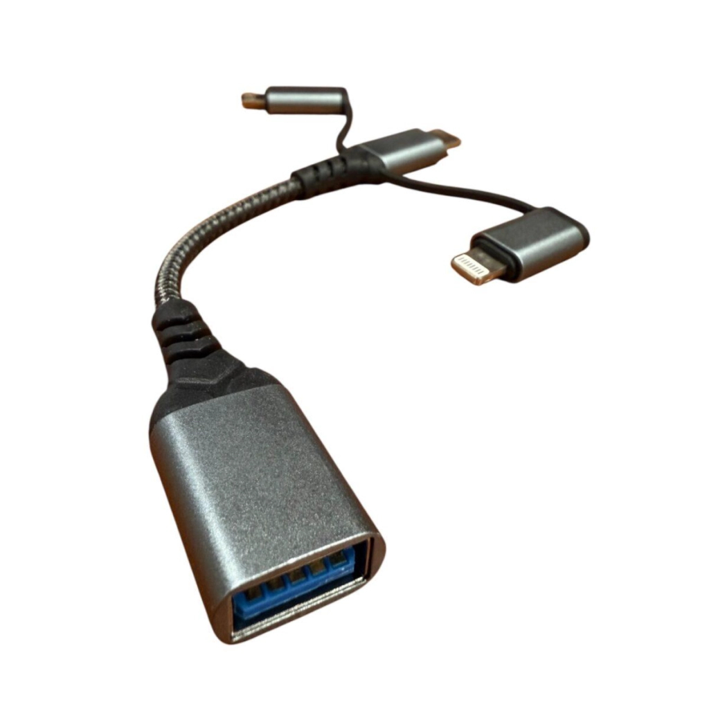 Перехідник OTG USB 3.0 AF to USB-C + Micro 5P + Lightning 0.11m 60W XoKo (XK-AC-155) - фото 3 Перехідник OTG USB 3.0 AF to USB-C + Micro 5P + Lightning 0.11m 60W XoKo (XK-AC-155) - фото 3