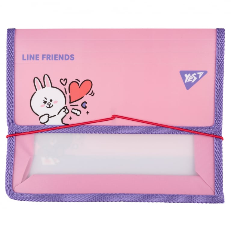 Папка для зошитів Yes на резинці пластикова Line Friends Cony В5 (492210) - фото 1