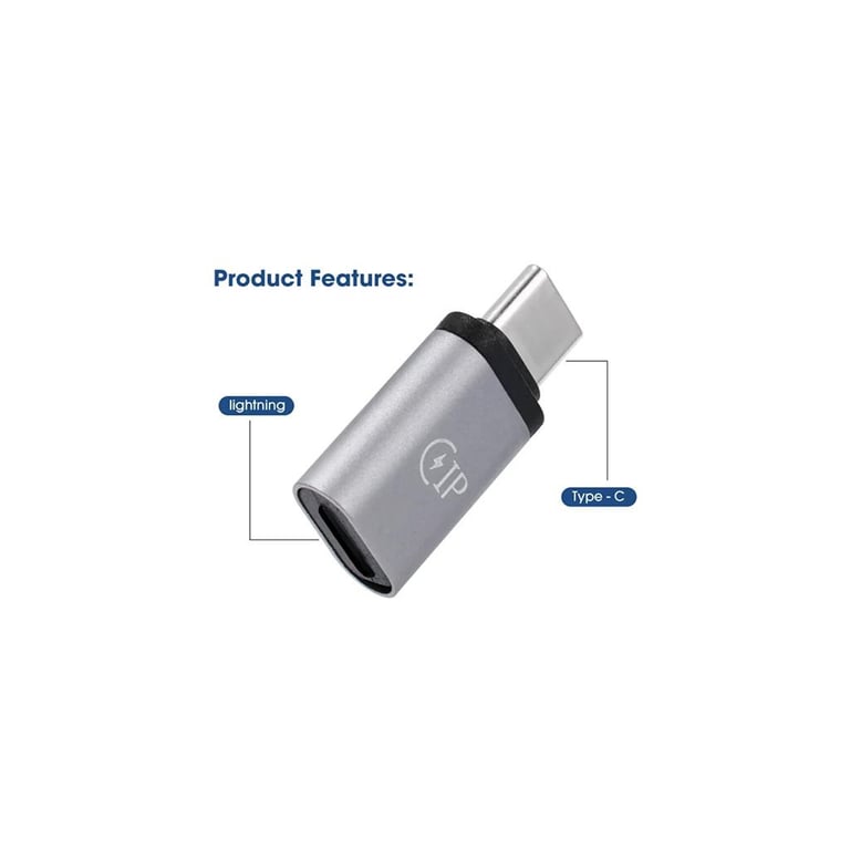 Перехідник Lightning F to USB-C M gray XoKo (XK-AC-027) - фото 3