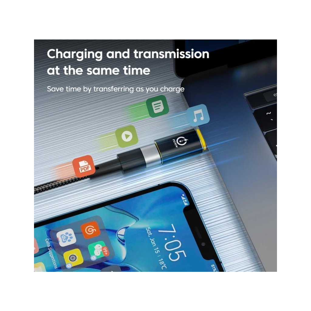 Перехідник USB-C F to Lightning M 30W black XoKo (AC-033) - фото 4 Перехідник USB-C F to Lightning M 30W black XoKo (AC-033) - фото 4