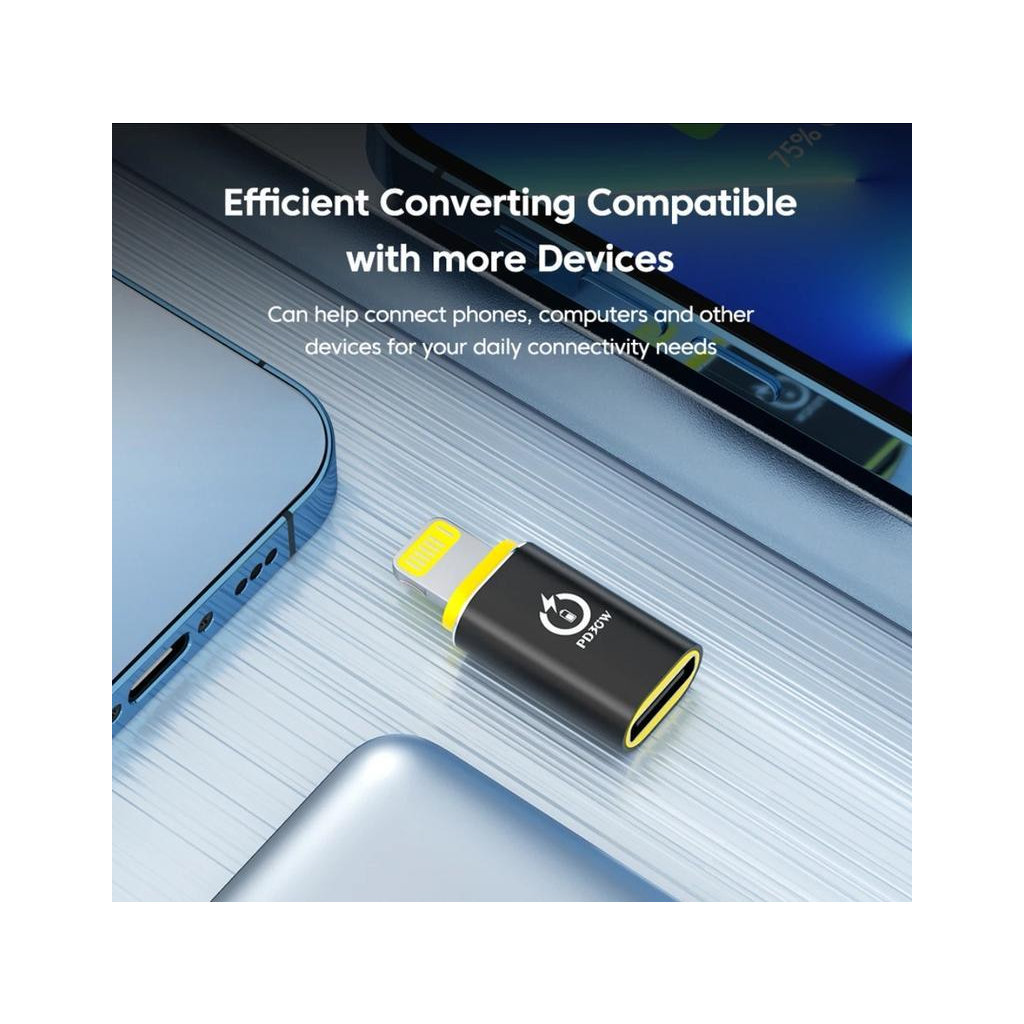 Перехідник USB-C F to Lightning M 30W black XoKo (AC-033) - фото 5 Перехідник USB-C F to Lightning M 30W black XoKo (AC-033) - фото 5