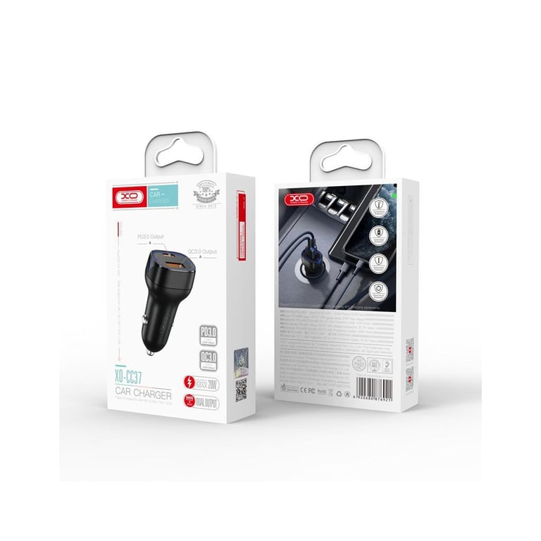 Зарядний пристрій XO 1xUSB QC3.0 + 1xUSB-C PD20W white (CC37-WH) - фото 5