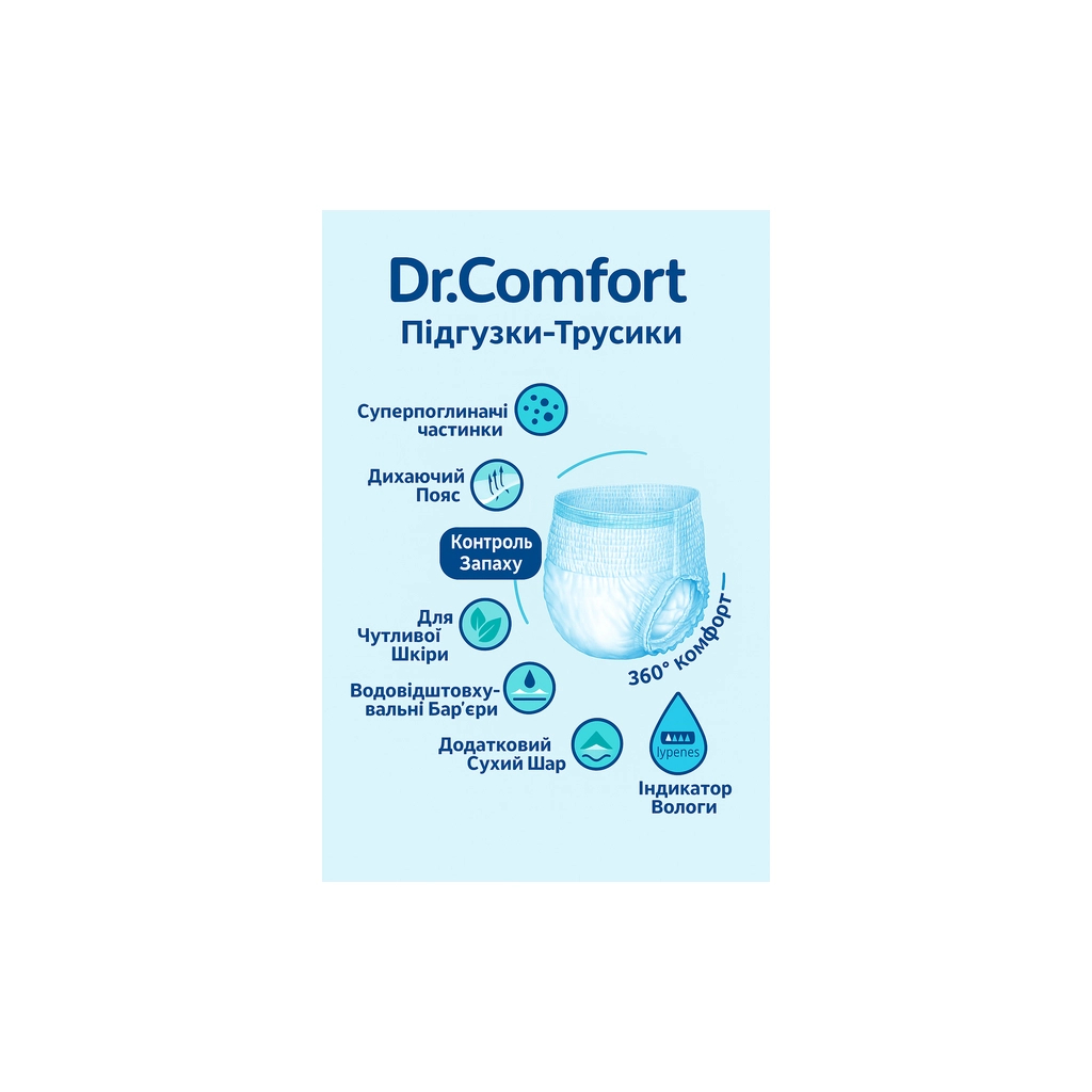 Підгузки для дорослих Dr.Comfort Medium 70-120 см 10 шт (8680131205639) - фото 2 Підгузки для дорослих Dr.Comfort Medium 70-120 см 10 шт (8680131205639) - фото 2